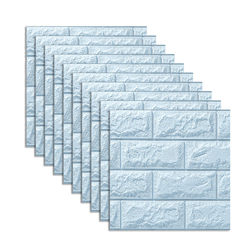 Modern Wall Tile PVC 3D Embossed Waterproof Wall Access Panel Blue Clearhalo 'Flooring 'Home Improvement' 'home_improvement' 'home_improvement_wall_paneling' 'Wall Paneling' 'wall_paneling' 'Walls & Ceilings' Walls and Ceiling' 6496523