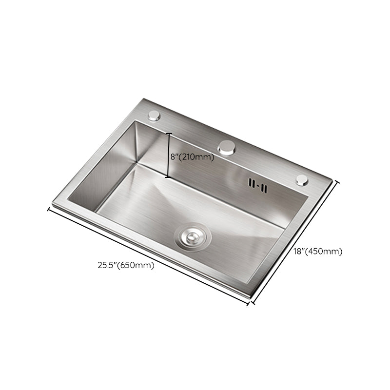 Classic Style Kitchen Sink Stainless Steel 3 Holes Drop-In Kitchen Sink Clearhalo 'Home Improvement' 'home_improvement' 'home_improvement_kitchen_sinks' 'Kitchen Remodel & Kitchen Fixtures' 'Kitchen Sinks & Faucet Components' 'Kitchen Sinks' 'kitchen_sinks' 6496614