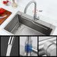Classic Style Kitchen Sink Stainless Steel Drop-In Kitchen Sink with Drain Strainer Kit Clearhalo 'Home Improvement' 'home_improvement' 'home_improvement_kitchen_sinks' 'Kitchen Remodel & Kitchen Fixtures' 'Kitchen Sinks & Faucet Components' 'Kitchen Sinks' 'kitchen_sinks' 6496696
