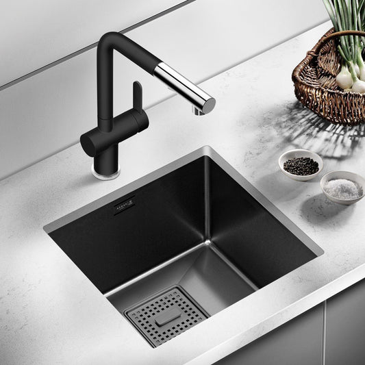 Contemporary Style Kitchen Sink Stainless Steel Overflow Hole Design Kitchen Sink Clearhalo 'Home Improvement' 'home_improvement' 'home_improvement_kitchen_sinks' 'Kitchen Remodel & Kitchen Fixtures' 'Kitchen Sinks & Faucet Components' 'Kitchen Sinks' 'kitchen_sinks' 6496714