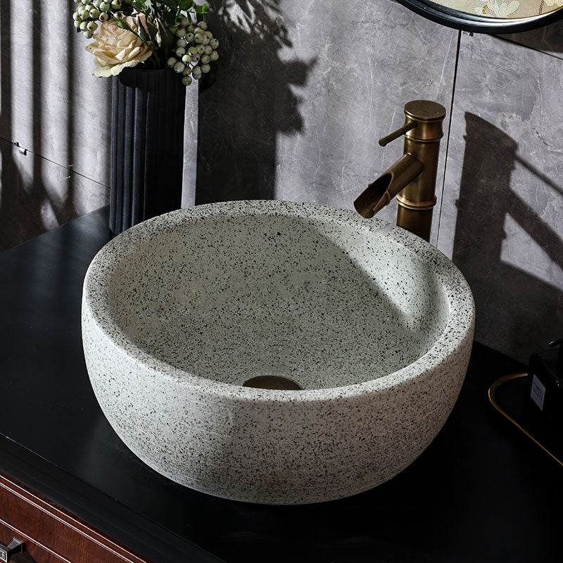 Modern Vessel Bathroom Sink Porcelain Vessel Lavatory Sink with Faucet 13"L x 13"W x 6"H Sink Clearhalo 'Bathroom Remodel & Bathroom Fixtures' 'Bathroom Sinks & Faucet Components' 'Bathroom Sinks' 'bathroom_sink' 'Home Improvement' 'home_improvement' 'home_improvement_bathroom_sink' 6496733