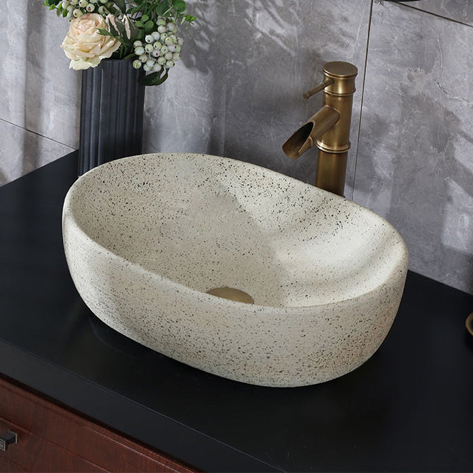 Modern Vessel Bathroom Sink Porcelain Vessel Lavatory Sink with Faucet 16"L x 11"W x 4"H Sink Clearhalo 'Bathroom Remodel & Bathroom Fixtures' 'Bathroom Sinks & Faucet Components' 'Bathroom Sinks' 'bathroom_sink' 'Home Improvement' 'home_improvement' 'home_improvement_bathroom_sink' 6496735