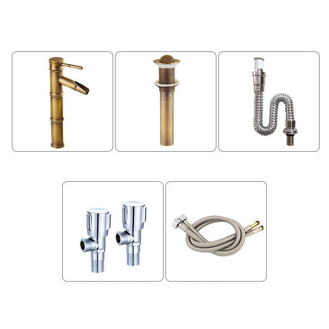 Modern Vessel Bathroom Sink Porcelain Vessel Lavatory Sink with Faucet Clearhalo 'Bathroom Remodel & Bathroom Fixtures' 'Bathroom Sinks & Faucet Components' 'Bathroom Sinks' 'bathroom_sink' 'Home Improvement' 'home_improvement' 'home_improvement_bathroom_sink' 6496743