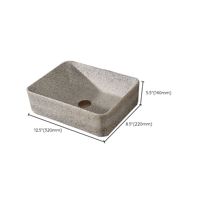 Modern Vessel Bathroom Sink Porcelain Vessel Lavatory Sink with Faucet Clearhalo 'Bathroom Remodel & Bathroom Fixtures' 'Bathroom Sinks & Faucet Components' 'Bathroom Sinks' 'bathroom_sink' 'Home Improvement' 'home_improvement' 'home_improvement_bathroom_sink' 6496763