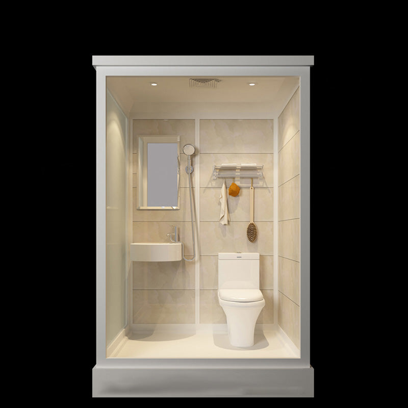 Sliding Doors Shower Stall with Base Included Framed Shower Stall in White Clearhalo 'Bathroom Remodel & Bathroom Fixtures' 'Home Improvement' 'home_improvement' 'home_improvement_shower_stalls_enclosures' 'Shower Stalls & Enclosures' 'shower_stalls_enclosures' 'Showers & Bathtubs' 6497017