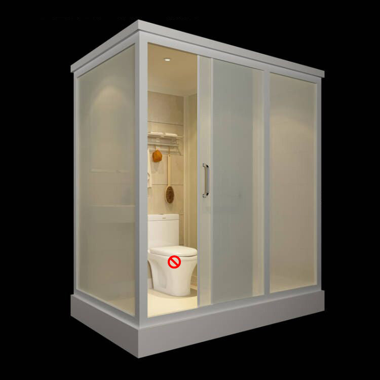 Sliding Doors Shower Stall with Base Included Framed Shower Stall in White White 75"L x 47"W x 91"H Toilet Not Included Clearhalo 'Bathroom Remodel & Bathroom Fixtures' 'Home Improvement' 'home_improvement' 'home_improvement_shower_stalls_enclosures' 'Shower Stalls & Enclosures' 'shower_stalls_enclosures' 'Showers & Bathtubs' 6497026