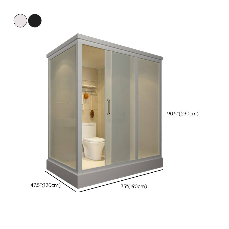 Sliding Doors Shower Stall with Base Included Framed Shower Stall in White Clearhalo 'Bathroom Remodel & Bathroom Fixtures' 'Home Improvement' 'home_improvement' 'home_improvement_shower_stalls_enclosures' 'Shower Stalls & Enclosures' 'shower_stalls_enclosures' 'Showers & Bathtubs' 6497035