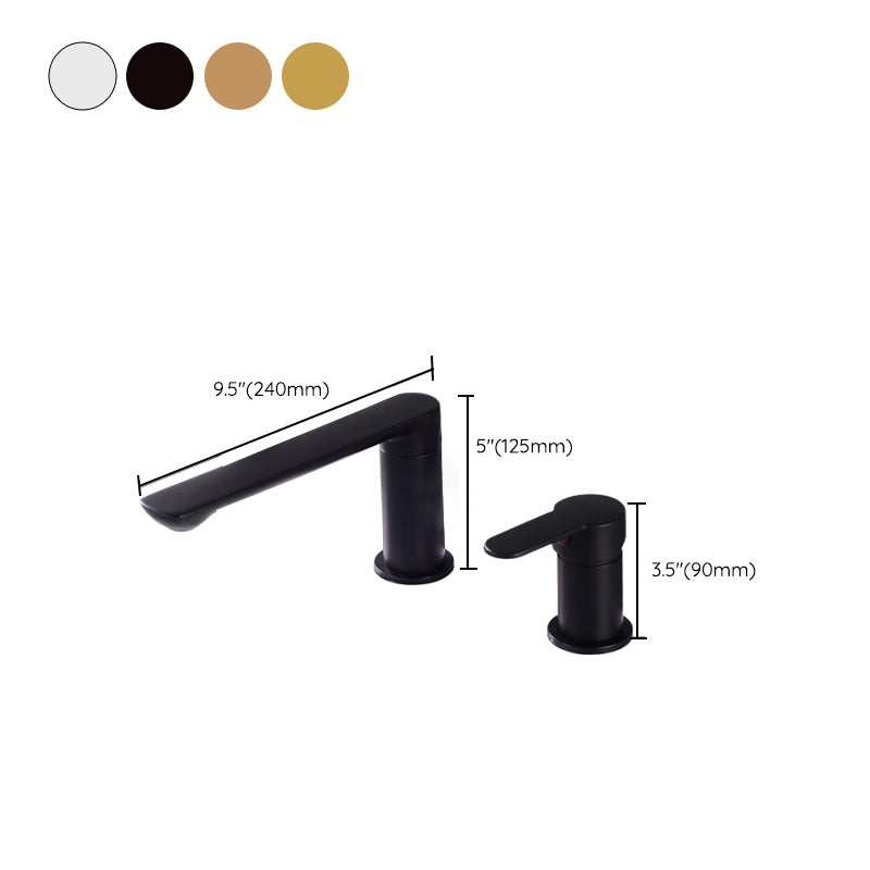 Deck Mounted Copper Freestanding Tub Filler Low Arc Roman Tub Faucet Set Clearhalo 'Bathroom Remodel & Bathroom Fixtures' 'Bathtub Faucets' 'bathtub_faucets' 'Home Improvement' 'home_improvement' 'home_improvement_bathtub_faucets' 6497202