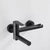Wall Mounted Metal Tub Filler Single Handle Swivel Tub Faucet Trim Black Hand Shower Not Included Risers Not Included Clearhalo 'Bathroom Remodel & Bathroom Fixtures' 'Bathtub Faucets' 'bathtub_faucets' 'Home Improvement' 'home_improvement' 'home_improvement_bathtub_faucets' 6497209