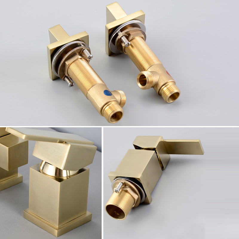 Deck Mounted Metal Freestanding Tub Filler Swivel Freestanding Faucet Clearhalo 'Bathroom Remodel & Bathroom Fixtures' 'Bathtub Faucets' 'bathtub_faucets' 'Home Improvement' 'home_improvement' 'home_improvement_bathtub_faucets' 6497249