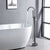 Floor Mounted Metal Freestanding Tub Filler Swivel Freestanding Faucet Gun Grey Round Hand Shower Included Clearhalo 'Bathroom Remodel & Bathroom Fixtures' 'Bathtub Faucets' 'bathtub_faucets' 'Home Improvement' 'home_improvement' 'home_improvement_bathtub_faucets' 6497283