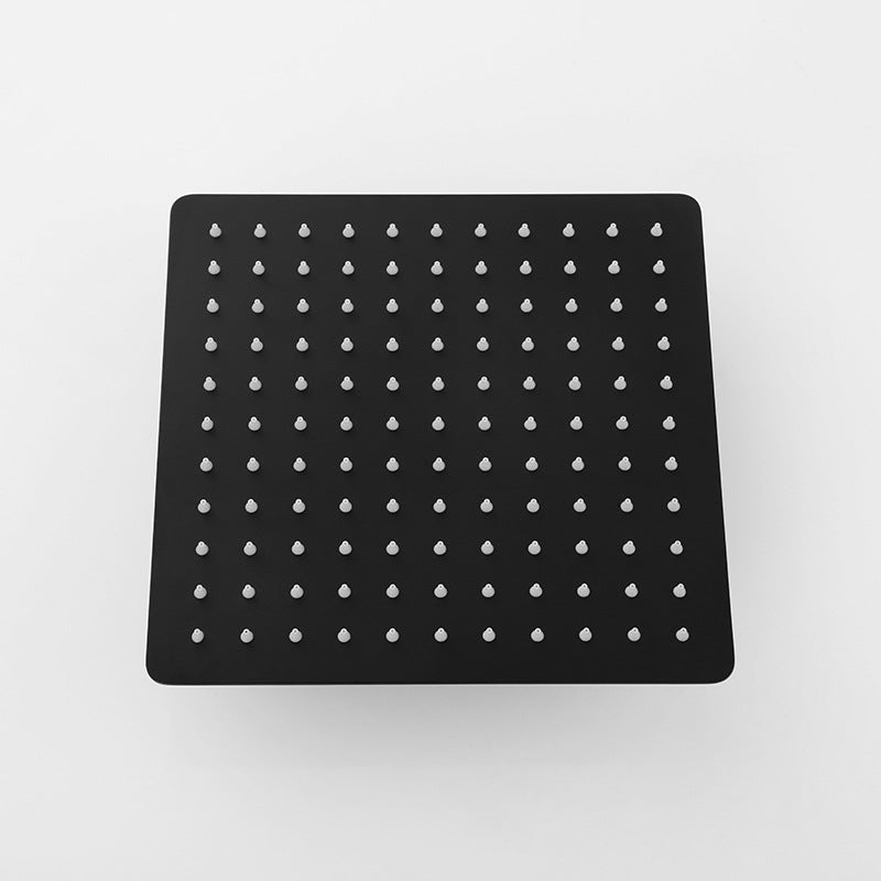 Stainless Steel Square Showerhead Standard Spray Pattern Wall-Mount Showerhead Black Clearhalo 'Bathroom Remodel & Bathroom Fixtures' 'Home Improvement' 'home_improvement' 'home_improvement_shower_heads' 'Shower Heads' 'shower_heads' 'Showers & Bathtubs Plumbing' 'Showers & Bathtubs' 6497324