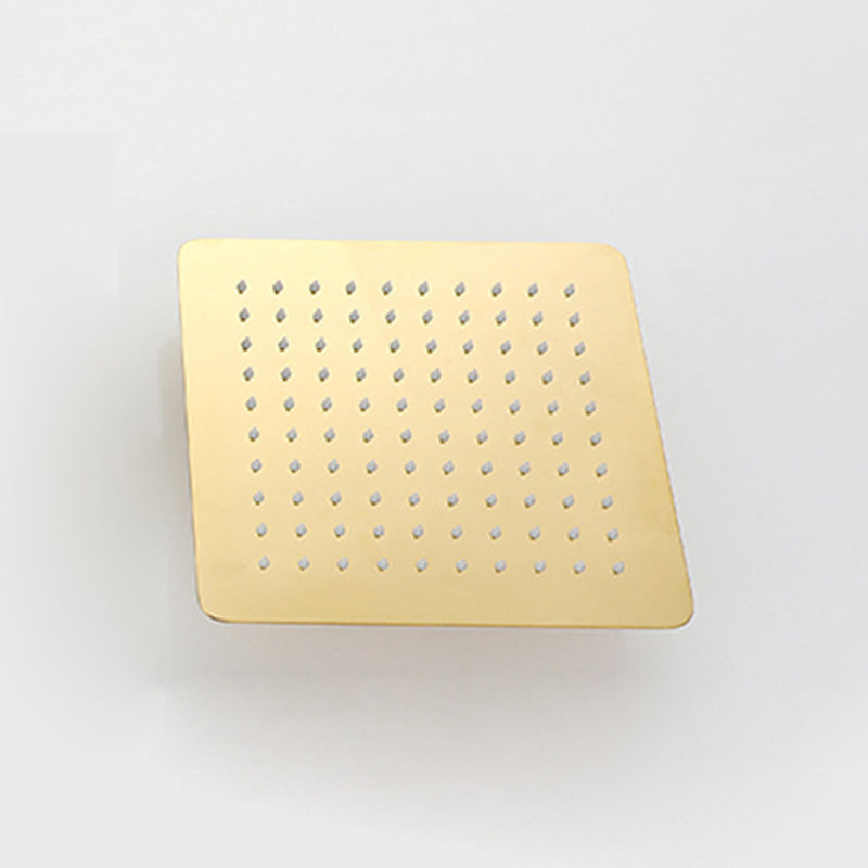 Stainless Steel Square Showerhead Standard Spray Pattern Wall-Mount Showerhead Gold Clearhalo 'Bathroom Remodel & Bathroom Fixtures' 'Home Improvement' 'home_improvement' 'home_improvement_shower_heads' 'Shower Heads' 'shower_heads' 'Showers & Bathtubs Plumbing' 'Showers & Bathtubs' 6497325