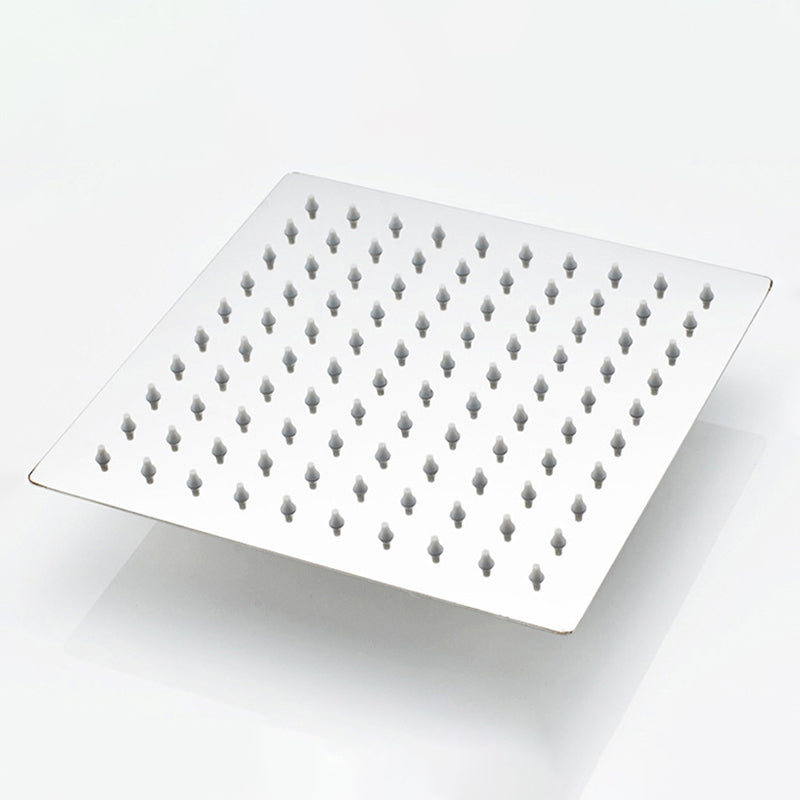 Stainless Steel Square Showerhead Standard Spray Pattern Wall-Mount Showerhead Chrome Clearhalo 'Bathroom Remodel & Bathroom Fixtures' 'Home Improvement' 'home_improvement' 'home_improvement_shower_heads' 'Shower Heads' 'shower_heads' 'Showers & Bathtubs Plumbing' 'Showers & Bathtubs' 6497327