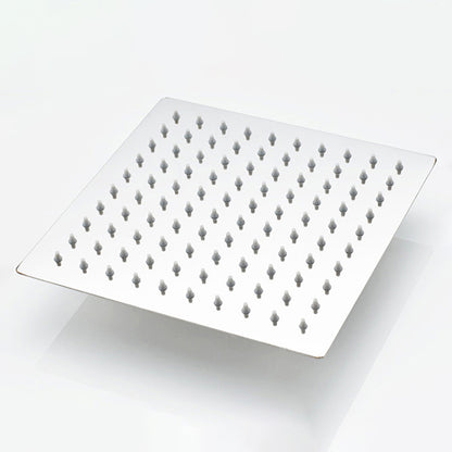 Stainless Steel Square Showerhead Standard Spray Pattern Wall-Mount Showerhead Chrome Clearhalo 'Bathroom Remodel & Bathroom Fixtures' 'Home Improvement' 'home_improvement' 'home_improvement_shower_heads' 'Shower Heads' 'shower_heads' 'Showers & Bathtubs Plumbing' 'Showers & Bathtubs' 6497327