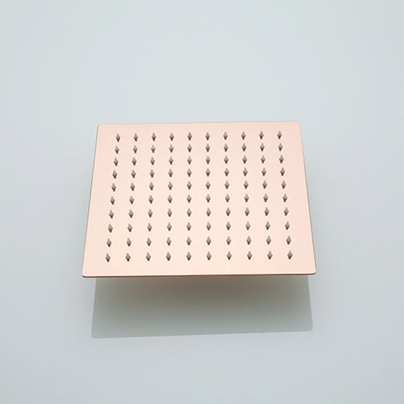 Stainless Steel Square Showerhead Standard Spray Pattern Wall-Mount Showerhead Champagne Gold Clearhalo 'Bathroom Remodel & Bathroom Fixtures' 'Home Improvement' 'home_improvement' 'home_improvement_shower_heads' 'Shower Heads' 'shower_heads' 'Showers & Bathtubs Plumbing' 'Showers & Bathtubs' 6497331