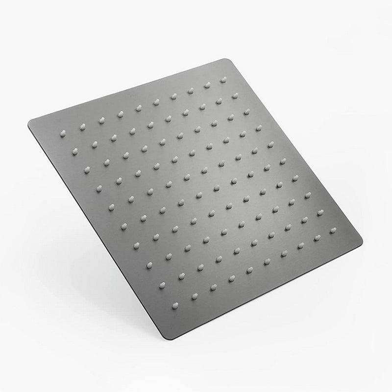 Stainless Steel Square Showerhead Standard Spray Pattern Wall-Mount Showerhead Dark Gray Clearhalo 'Bathroom Remodel & Bathroom Fixtures' 'Home Improvement' 'home_improvement' 'home_improvement_shower_heads' 'Shower Heads' 'shower_heads' 'Showers & Bathtubs Plumbing' 'Showers & Bathtubs' 6497332