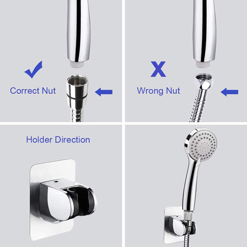 Contemporary Style Shower Head Metal Bathroom Shower Head with Hose Clearhalo 'Bathroom Remodel & Bathroom Fixtures' 'Home Improvement' 'home_improvement' 'home_improvement_shower_heads' 'Shower Heads' 'shower_heads' 'Showers & Bathtubs Plumbing' 'Showers & Bathtubs' 6497349