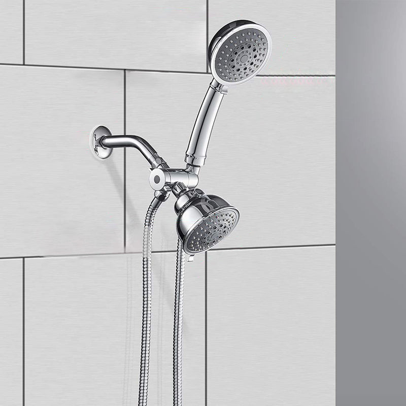 Traditional Style Shower Head Double Bathroom Shower Heads with Round Shape Clearhalo 'Bathroom Remodel & Bathroom Fixtures' 'Home Improvement' 'home_improvement' 'home_improvement_shower_heads' 'Shower Heads' 'shower_heads' 'Showers & Bathtubs Plumbing' 'Showers & Bathtubs' 6497352