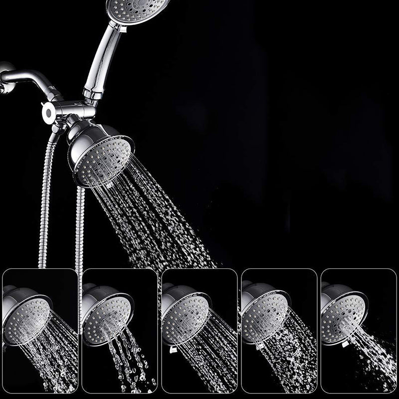 Traditional Style Shower Head Double Bathroom Shower Heads with Round Shape Clearhalo 'Bathroom Remodel & Bathroom Fixtures' 'Home Improvement' 'home_improvement' 'home_improvement_shower_heads' 'Shower Heads' 'shower_heads' 'Showers & Bathtubs Plumbing' 'Showers & Bathtubs' 6497354