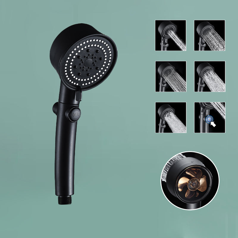 Wall-mounted Shower Head Plastic Bathroom Handheld Shower Head Black Hand Shower None Clearhalo 'Bathroom Remodel & Bathroom Fixtures' 'Home Improvement' 'home_improvement' 'home_improvement_shower_heads' 'Shower Heads' 'shower_heads' 'Showers & Bathtubs Plumbing' 'Showers & Bathtubs' 6497368
