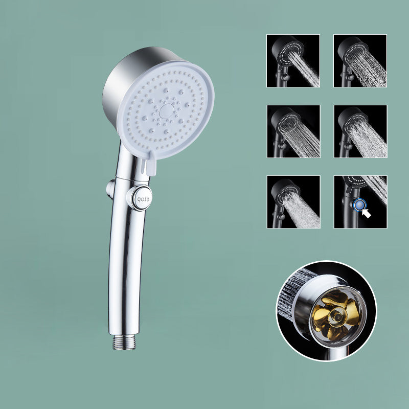 Wall-mounted Shower Head Plastic Bathroom Handheld Shower Head Silver Hand Shower None Clearhalo 'Bathroom Remodel & Bathroom Fixtures' 'Home Improvement' 'home_improvement' 'home_improvement_shower_heads' 'Shower Heads' 'shower_heads' 'Showers & Bathtubs Plumbing' 'Showers & Bathtubs' 6497385