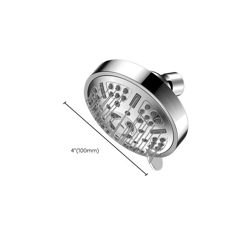 Modern Style Fixed Shower Head in Silver 9-Settings Wall-Mount Showerhead Clearhalo 'Bathroom Remodel & Bathroom Fixtures' 'Home Improvement' 'home_improvement' 'home_improvement_shower_heads' 'Shower Heads' 'shower_heads' 'Showers & Bathtubs Plumbing' 'Showers & Bathtubs' 6497399