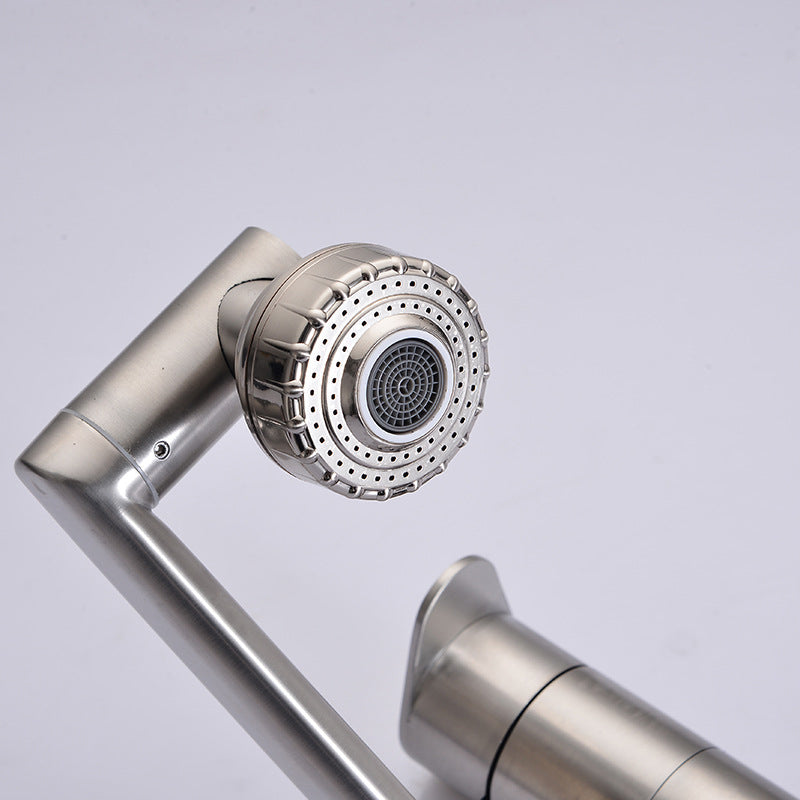 Modern Sink Faucet Solid Color Stainless Steel Basin Lavatory Faucet Clearhalo 'Bathroom Remodel & Bathroom Fixtures' 'Bathroom Sink Faucets' 'Bathroom Sinks & Faucet Components' 'bathroom_sink_faucets' 'Home Improvement' 'home_improvement' 'home_improvement_bathroom_sink_faucets' 6497513