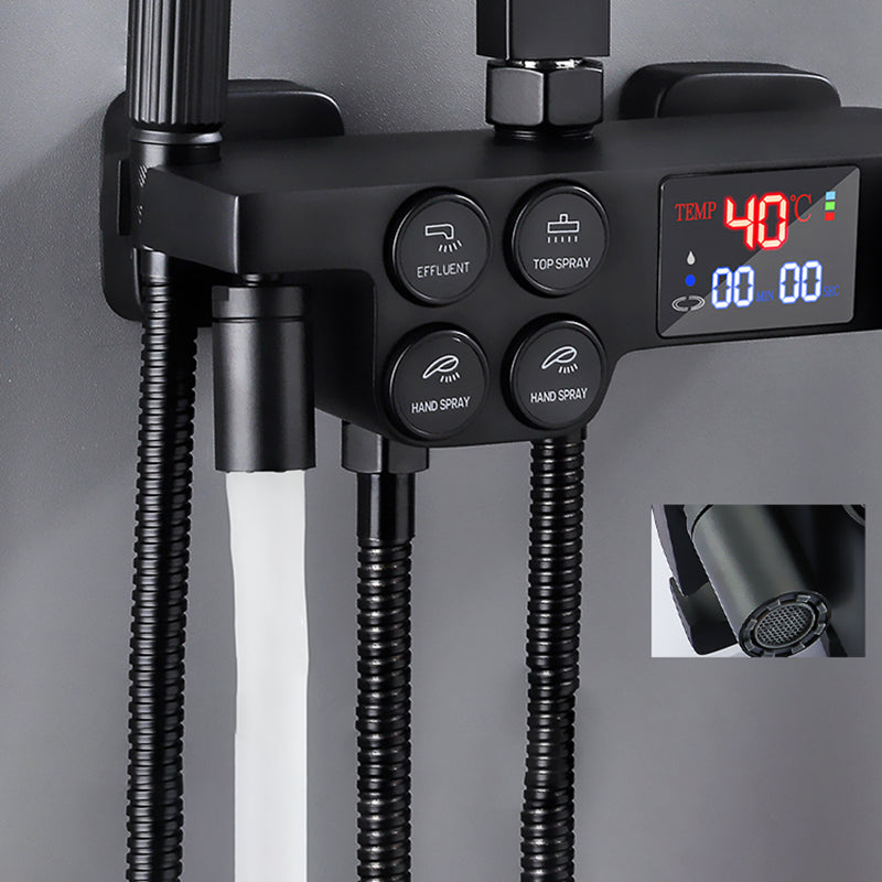 Contemporary Style Shower System Spot Resist Copper Wall Mounted Shower System Clearhalo 'Bathroom Remodel & Bathroom Fixtures' 'Home Improvement' 'home_improvement' 'home_improvement_shower_faucets' 'Shower Faucets & Systems' 'shower_faucets' 'Showers & Bathtubs Plumbing' 'Showers & Bathtubs' 6497537