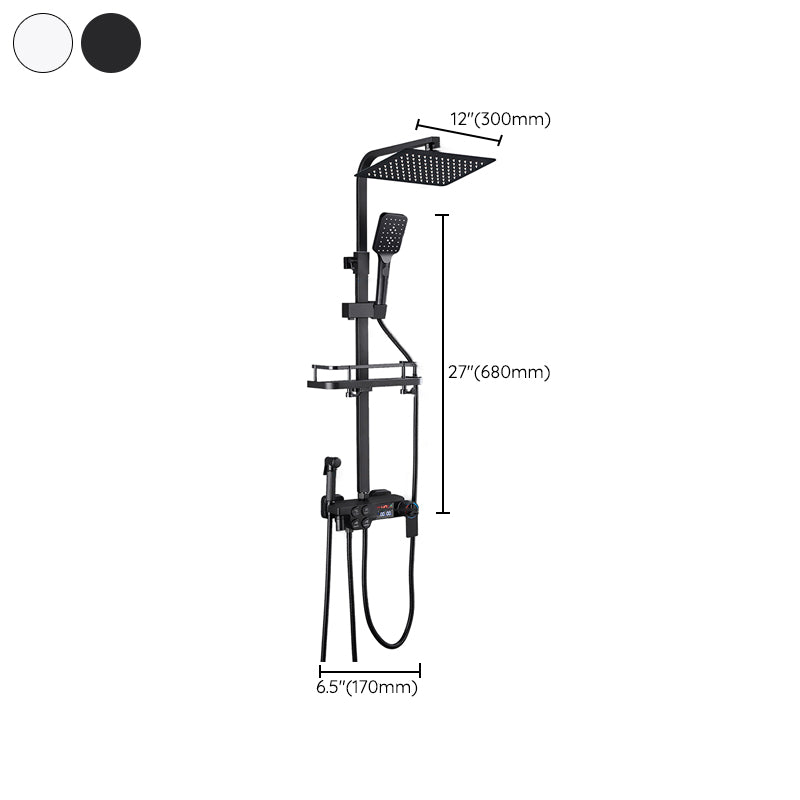 Contemporary Style Shower System Spot Resist Copper Wall Mounted Shower System Clearhalo 'Bathroom Remodel & Bathroom Fixtures' 'Home Improvement' 'home_improvement' 'home_improvement_shower_faucets' 'Shower Faucets & Systems' 'shower_faucets' 'Showers & Bathtubs Plumbing' 'Showers & Bathtubs' 6497547