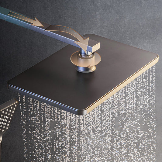 Modern Shower System Rectangle Handle Lever Wall Mounted Copper Shower System Clearhalo 'Bathroom Remodel & Bathroom Fixtures' 'Home Improvement' 'home_improvement' 'home_improvement_shower_faucets' 'Shower Faucets & Systems' 'shower_faucets' 'Showers & Bathtubs Plumbing' 'Showers & Bathtubs' 6497553