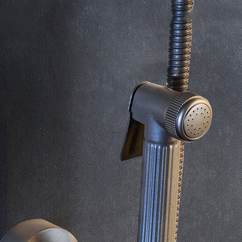 Modern Shower System Rectangle Handle Lever Wall Mounted Copper Shower System Clearhalo 'Bathroom Remodel & Bathroom Fixtures' 'Home Improvement' 'home_improvement' 'home_improvement_shower_faucets' 'Shower Faucets & Systems' 'shower_faucets' 'Showers & Bathtubs Plumbing' 'Showers & Bathtubs' 6497565