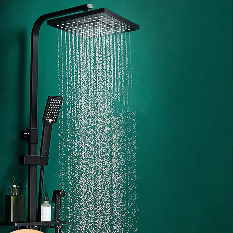 Contemporary Style Shower System Spot Resist Wall Mounted Copper Shower System Clearhalo 'Bathroom Remodel & Bathroom Fixtures' 'Home Improvement' 'home_improvement' 'home_improvement_shower_faucets' 'Shower Faucets & Systems' 'shower_faucets' 'Showers & Bathtubs Plumbing' 'Showers & Bathtubs' 6497572