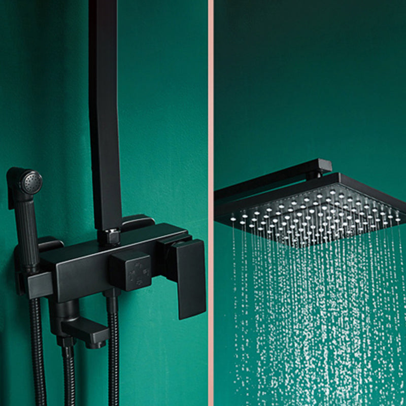 Contemporary Style Shower System Spot Resist Wall Mounted Copper Shower System Clearhalo 'Bathroom Remodel & Bathroom Fixtures' 'Home Improvement' 'home_improvement' 'home_improvement_shower_faucets' 'Shower Faucets & Systems' 'shower_faucets' 'Showers & Bathtubs Plumbing' 'Showers & Bathtubs' 6497590