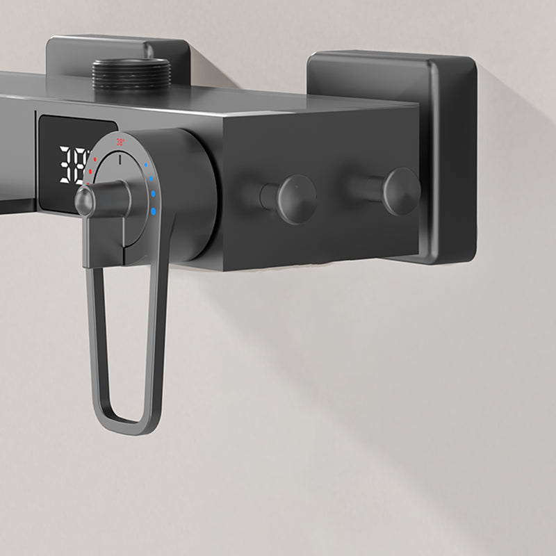 Contemporary Style Shower System Copper Spot Resist Wall Mounted Shower System Clearhalo 'Bathroom Remodel & Bathroom Fixtures' 'Home Improvement' 'home_improvement' 'home_improvement_shower_faucets' 'Shower Faucets & Systems' 'shower_faucets' 'Showers & Bathtubs Plumbing' 'Showers & Bathtubs' 6497607