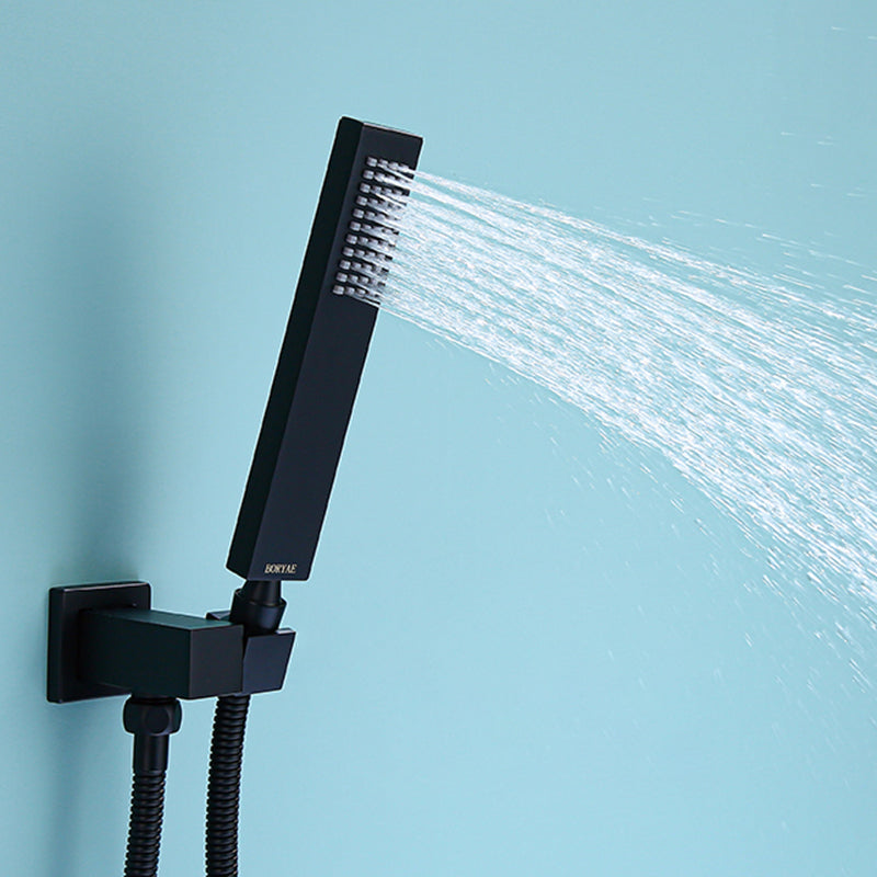 Modern Style Copper Shower System Spot Resist Ceiling Mounted Shower System Clearhalo 'Bathroom Remodel & Bathroom Fixtures' 'Home Improvement' 'home_improvement' 'home_improvement_shower_faucets' 'Shower Faucets & Systems' 'shower_faucets' 'Showers & Bathtubs Plumbing' 'Showers & Bathtubs' 6497650