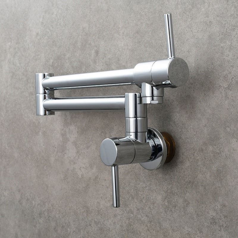 Modern One Handle Wall-mounted Pot Filler Low Profile Water Filler Clearhalo 'Home Improvement' 'home_improvement' 'home_improvement_kitchen_faucets' 'Kitchen Faucets' 'Kitchen Remodel & Kitchen Fixtures' 'Kitchen Sinks & Faucet Components' 'kitchen_faucets' 6497660