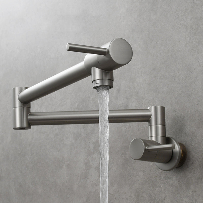 Modern One Handle Wall-mounted Pot Filler Low Profile Water Filler Clearhalo 'Home Improvement' 'home_improvement' 'home_improvement_kitchen_faucets' 'Kitchen Faucets' 'Kitchen Remodel & Kitchen Fixtures' 'Kitchen Sinks & Faucet Components' 'kitchen_faucets' 6497675