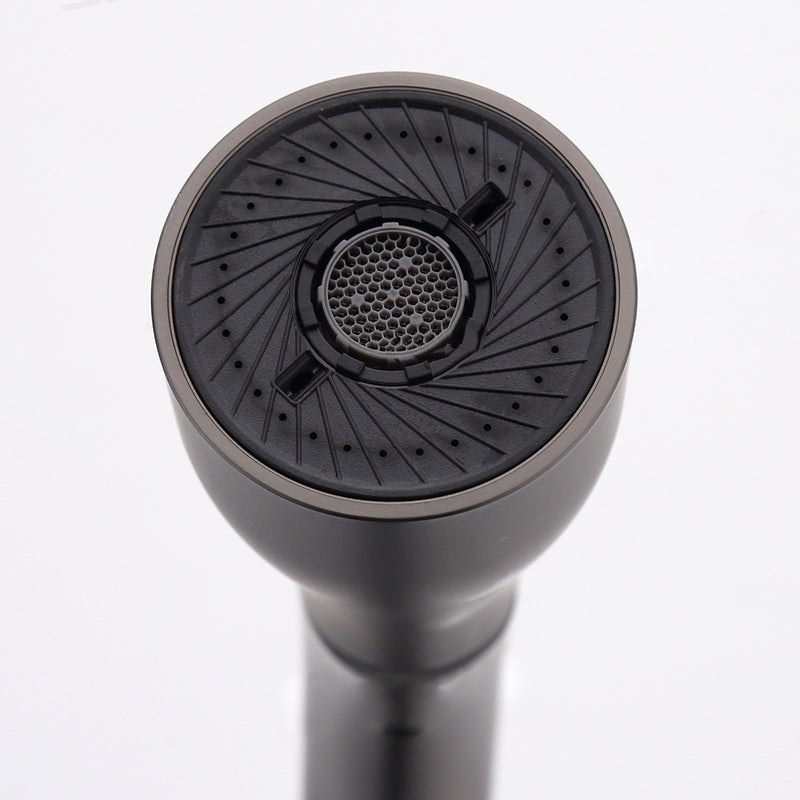 Contemporary Style Kitchen Faucet Copper 1-Handle Retractable High Arc Kitchen Faucet Clearhalo 'Home Improvement' 'home_improvement' 'home_improvement_kitchen_faucets' 'Kitchen Faucets' 'Kitchen Remodel & Kitchen Fixtures' 'Kitchen Sinks & Faucet Components' 'kitchen_faucets' 6497686