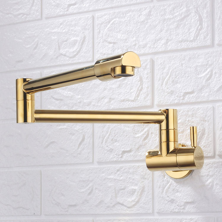 Modern Kitchen Sink Faucet Brass Lever Handles Pot Filler Kitchen Faucet Clearhalo 'Home Improvement' 'home_improvement' 'home_improvement_kitchen_faucets' 'Kitchen Faucets' 'Kitchen Remodel & Kitchen Fixtures' 'Kitchen Sinks & Faucet Components' 'kitchen_faucets' 6497754