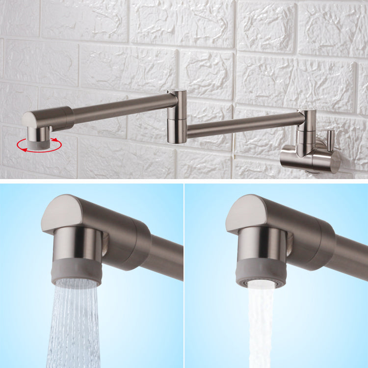 Modern Kitchen Sink Faucet Brass Lever Handles Pot Filler Kitchen Faucet Clearhalo 'Home Improvement' 'home_improvement' 'home_improvement_kitchen_faucets' 'Kitchen Faucets' 'Kitchen Remodel & Kitchen Fixtures' 'Kitchen Sinks & Faucet Components' 'kitchen_faucets' 6497759