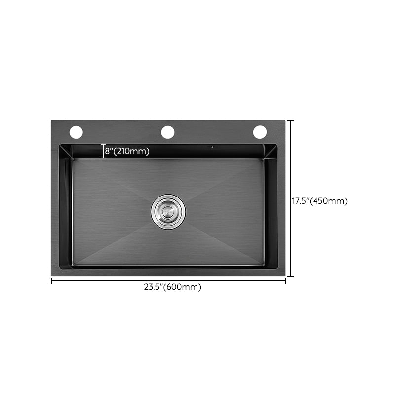 Modern Style Kitchen Sink Overflow Hole Design Stainless Steel Kitchen Sink Clearhalo 'Home Improvement' 'home_improvement' 'home_improvement_kitchen_sinks' 'Kitchen Remodel & Kitchen Fixtures' 'Kitchen Sinks & Faucet Components' 'Kitchen Sinks' 'kitchen_sinks' 6498243