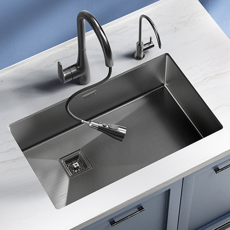 Modern Style Kitchen Sink Stainless Steel Antimicrobial Design Kitchen Sink Clearhalo 'Home Improvement' 'home_improvement' 'home_improvement_kitchen_sinks' 'Kitchen Remodel & Kitchen Fixtures' 'Kitchen Sinks & Faucet Components' 'Kitchen Sinks' 'kitchen_sinks' 6498385