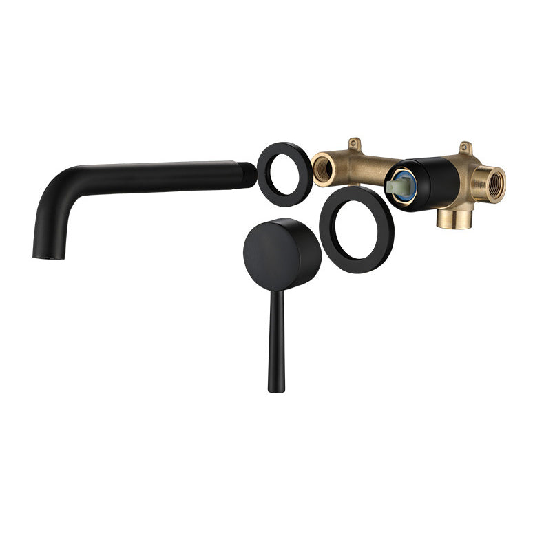 6502425 Industrial Sink Faucet Brass Lever Handles Low Arc Wall Mounted ...