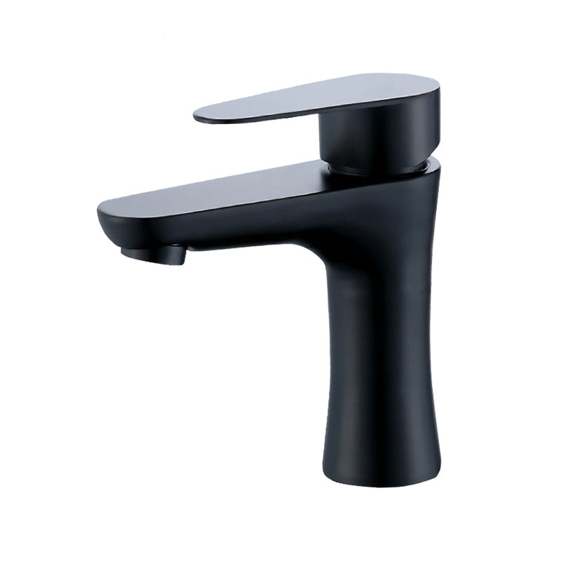 Modern Lavatory Faucet Solid Color Centerset Low Arc Faucet for Bathroom Black Clearhalo 'Bathroom Remodel & Bathroom Fixtures' 'Bathroom Sink Faucets' 'Bathroom Sinks & Faucet Components' 'bathroom_sink_faucets' 'Home Improvement' 'home_improvement' 'home_improvement_bathroom_sink_faucets' 6502471