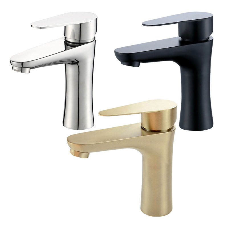 Modern Lavatory Faucet Solid Color Centerset Low Arc Faucet for Bathroom Clearhalo 'Bathroom Remodel & Bathroom Fixtures' 'Bathroom Sink Faucets' 'Bathroom Sinks & Faucet Components' 'bathroom_sink_faucets' 'Home Improvement' 'home_improvement' 'home_improvement_bathroom_sink_faucets' 6502472