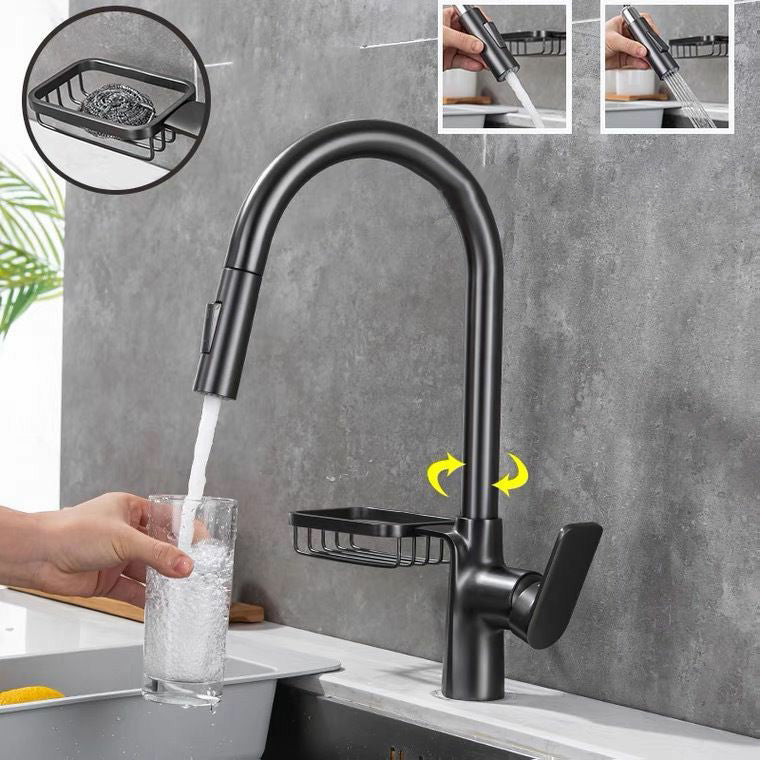 Modern 1-Handle Faucet Pull out Sprayer with Water Dispenser Faucet Clearhalo 'Home Improvement' 'home_improvement' 'home_improvement_kitchen_faucets' 'Kitchen Faucets' 'Kitchen Remodel & Kitchen Fixtures' 'Kitchen Sinks & Faucet Components' 'kitchen_faucets' 6502515