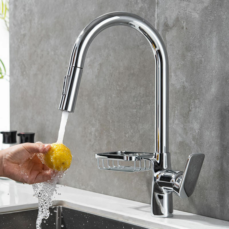 Modern 1-Handle Faucet Pull out Sprayer with Water Dispenser Faucet Silver Clearhalo 'Home Improvement' 'home_improvement' 'home_improvement_kitchen_faucets' 'Kitchen Faucets' 'Kitchen Remodel & Kitchen Fixtures' 'Kitchen Sinks & Faucet Components' 'kitchen_faucets' 6502516