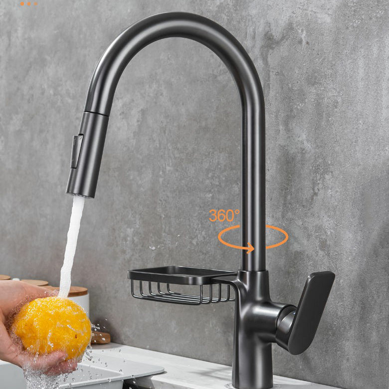 Modern 1-Handle Faucet Pull out Sprayer with Water Dispenser Faucet Clearhalo 'Home Improvement' 'home_improvement' 'home_improvement_kitchen_faucets' 'Kitchen Faucets' 'Kitchen Remodel & Kitchen Fixtures' 'Kitchen Sinks & Faucet Components' 'kitchen_faucets' 6502522