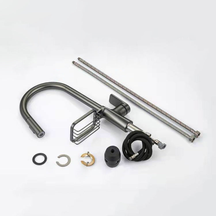 Modern 1-Handle Faucet Pull out Sprayer with Water Dispenser Faucet Clearhalo 'Home Improvement' 'home_improvement' 'home_improvement_kitchen_faucets' 'Kitchen Faucets' 'Kitchen Remodel & Kitchen Fixtures' 'Kitchen Sinks & Faucet Components' 'kitchen_faucets' 6502527